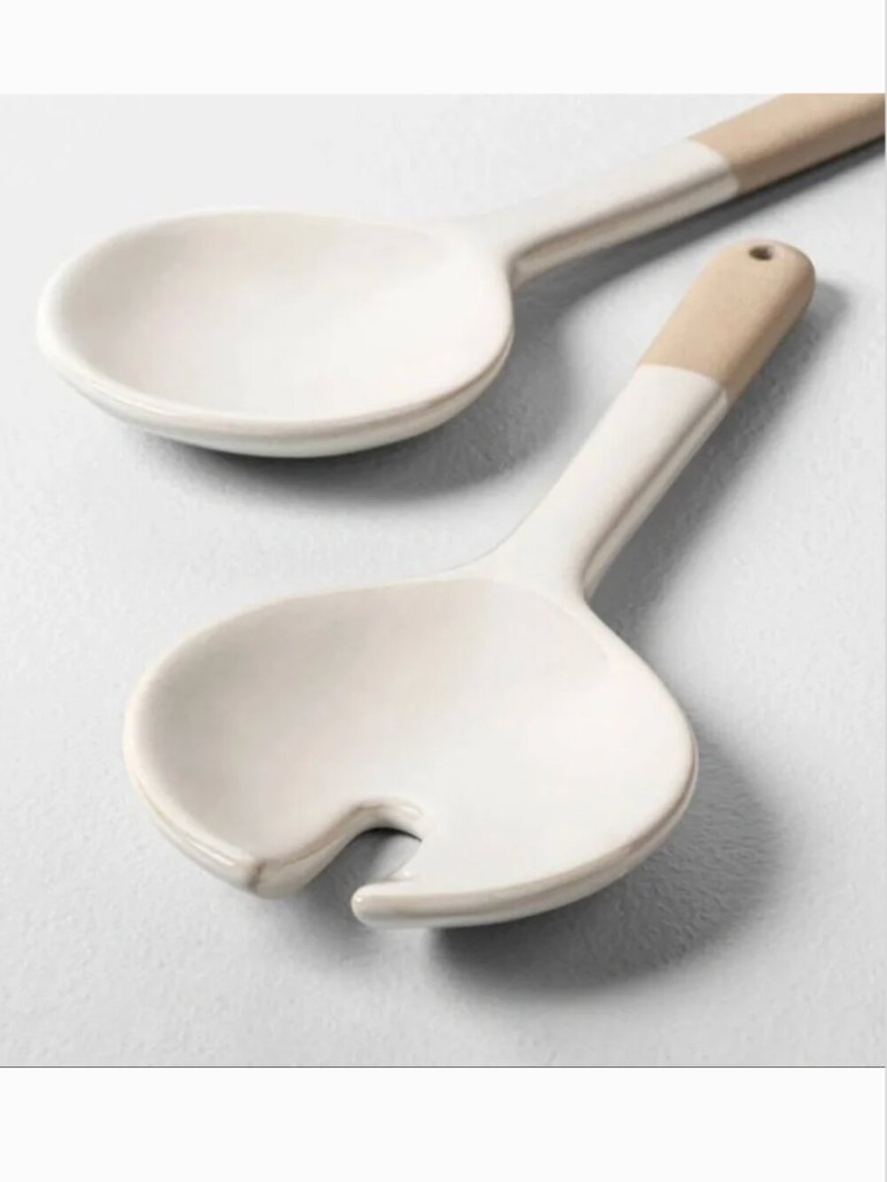Hearth & Hand Two PIece Stoneware Salad Tongs